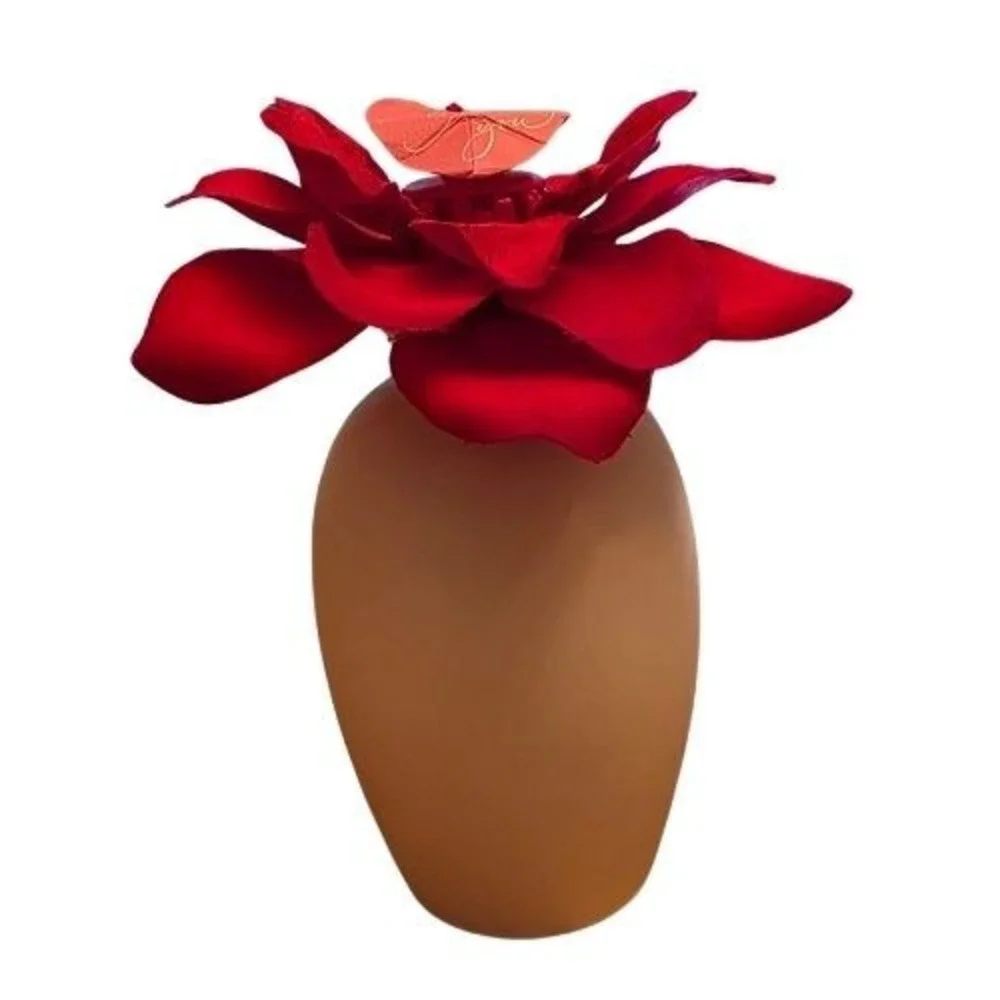 Retro Hallmark Blooming Expressions Red Rose I Love You‎ Heart Gift 7in Romance